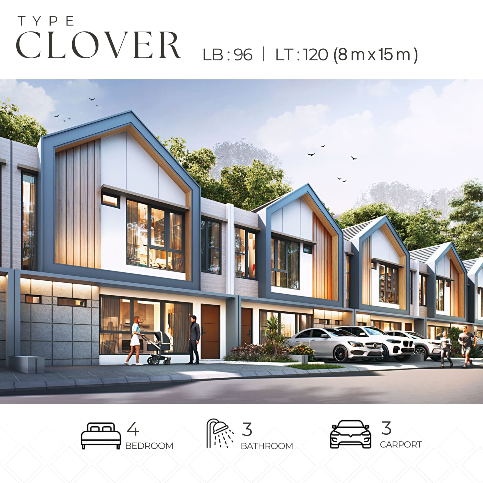 Modern Mansion Garden Tipe Clover